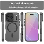 MagSafe 霧面半透明 TPU + PC 全包覆手機殼，適用於 iPhone 16 Pro，適用於 iPhone 16 Plus，適用於 iPhone 16，適用於 iPhone 15 Pro Max，適用於 iPhone 15 Pro