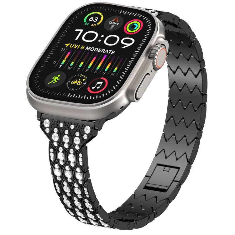 魔眼鑽石手鍊金屬錶帶，適用於 Apple Watch SE 2023 44mm，適用於 Apple Watch SE 2023 40mm，適用於 Apple Watch Ultra 2 49mm，適用於 Apple Watch Series 9 45mm，適用於 Apple Watch Series 9 41mm，適用於 Apple Watch Ultra 49mm，適用於 Apple Watch Series 8 41mm