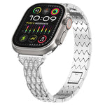 魔眼鑽石手鍊金屬錶帶，適用於 Apple Watch SE 2023 44mm，適用於 Apple Watch SE 2023 40mm，適用於 Apple Watch Ultra 2 49mm，適用於 Apple Watch Series 9 45mm，適用於 Apple Watch Series 9 41mm，適用於 Apple Watch Ultra 49mm，適用於 Apple Watch Series 8 41mm
