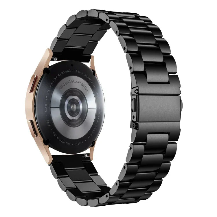 平頭三珠不鏽鋼錶帶，適用於 Samsung Galaxy Watch6 / 6 Classic