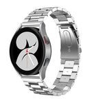 平頭三珠不鏽鋼錶帶，適用於 Samsung Galaxy Watch6 / 6 Classic