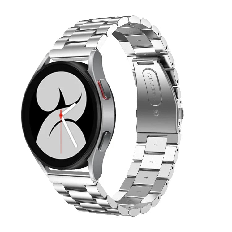 平頭三珠不鏽鋼錶帶，適用於 Samsung Galaxy Watch6 / 6 Classic