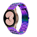 平頭三珠不鏽鋼錶帶，適用於 Samsung Galaxy Watch6 / 6 Classic