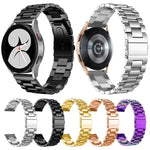 平頭三珠不鏽鋼錶帶，適用於 Samsung Galaxy Watch6 / 6 Classic