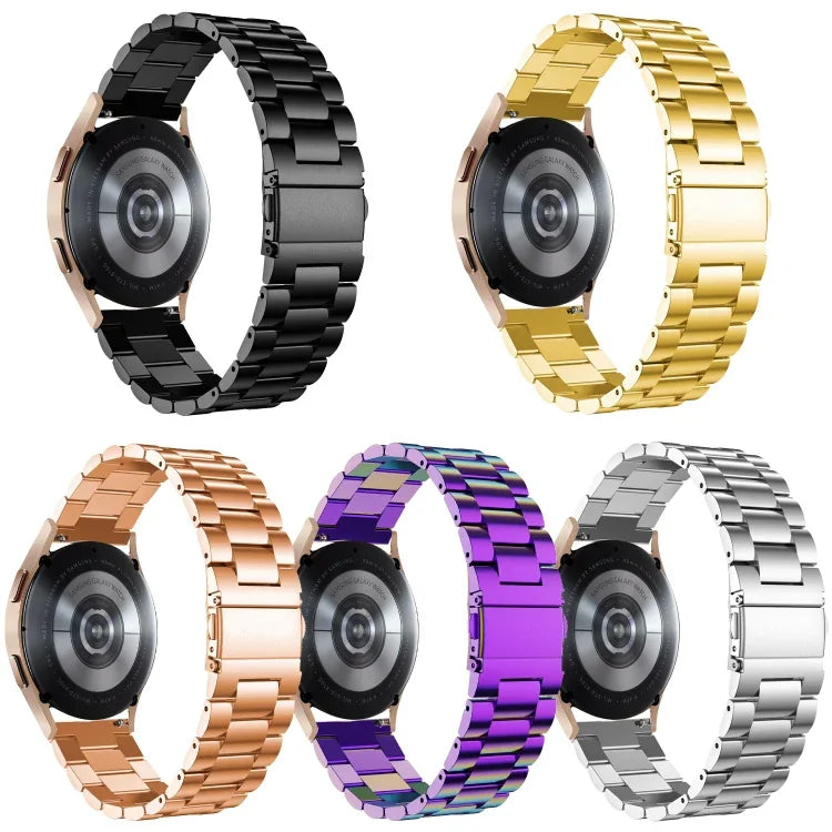 平頭三珠不鏽鋼錶帶，適用於 Samsung Galaxy Watch6 / 6 Classic