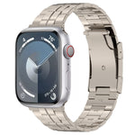 龜殼扣鈦鋼錶帶，適用於 Apple Watch SE 40mm，Apple Watch SE 44mm，Apple Watch Series 6 40mm，Apple Watch Series 6 44mm，Apple Watch Series 5 44mm，Apple Watch Series 5 40mm，Apple Watch Series 4 44mm