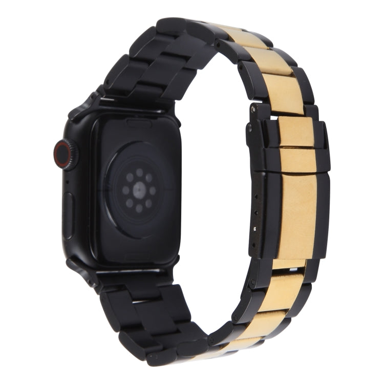 Three-Bead Stainless Steel Watch Band, For Apple Watch SE 2023 44mm, For Apple Watch SE 2023 40mm, For Apple Watch Ultra 2 49mm, For Apple Watch Series 9 45mm, For Apple Watch Series 9 41mm