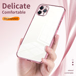 透明電鍍細孔手機殼，適用於 iPhone 11 Pro Max、iPhone 11、iPhone 11 Pro、iPhone X / XS、iPhone XR、iPhone XS Max