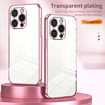 透明電鍍細孔手機殼，適用於 iPhone 16 Pro、iPhone 16 Plus、iPhone 16、iPhone 15 Pro Max、iPhone 15 Pro、iPhone 15 Plus