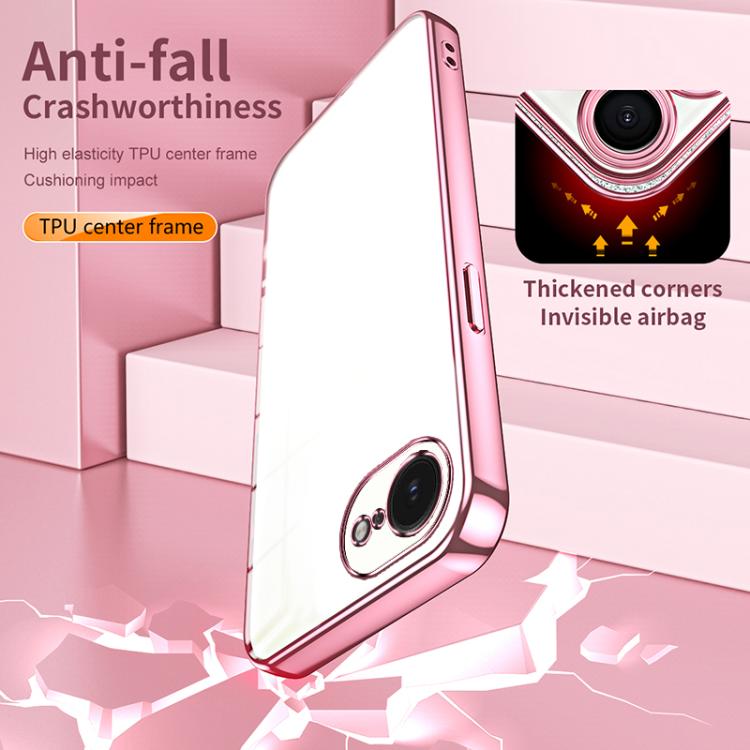 透明電鍍細孔手機殼，適用於 iPhone 17e / 16e、iPhone 17 Pro Max、iPhone 17 Pro、iPhone 17、iPhone Air、iPhone 16 Pro Max