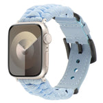 素色傘繩真皮錶帶，適用於 Apple Watch 42mm，適用於 Apple Watch 38mm