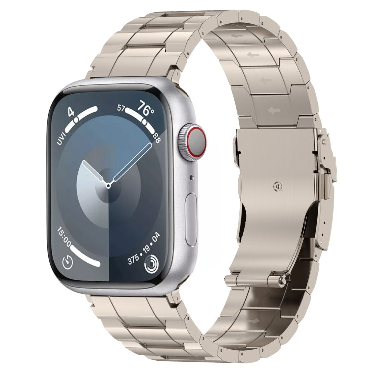 安全扣梯形鈦鋼錶帶，適用於Apple Watch SE 2023 44毫米，適用於Apple Watch SE 2023 40毫米，適用於Apple Watch Ultra 2 49毫米，適用於Apple Watch系列9 45毫米，適用於Apple Watch系列9 41毫米，適用於Apple Watch Ultra 49毫米
