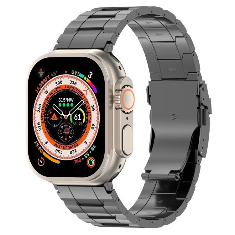 安全扣梯形鈦鋼錶帶，適用於Apple Watch SE 2023 44毫米，適用於Apple Watch SE 2023 40毫米，適用於Apple Watch Ultra 2 49毫米，適用於Apple Watch系列9 45毫米，適用於Apple Watch系列9 41毫米，適用於Apple Watch Ultra 49毫米