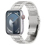 安全扣梯形鈦鋼錶帶，適用於Apple Watch SE 40毫米，適用於Apple Watch SE 44毫米，適用於Apple Watch系列6 40毫米，適用於Apple Watch系列6 44毫米，適用於Apple Watch系列5 44毫米，適用於Apple Watch系列5 40毫米，適用於Apple Watch系列4 44...