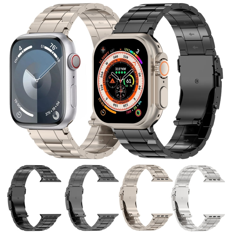 安全扣梯形鈦鋼錶帶，適用於Apple Watch SE 2023 44毫米，適用於Apple Watch SE 2023 40毫米，適用於Apple Watch Ultra 2 49毫米，適用於Apple Watch系列9 45毫米，適用於Apple Watch系列9 41毫米，適用於Apple Watch Ultra 49毫米