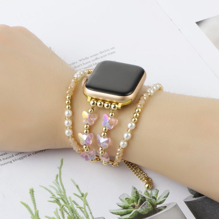 蝴蝶鍊手鍊金屬錶帶，適用於 Apple Watch SE 2023 44mm，適用於 Apple Watch SE 2023 40mm，適用於 Apple Watch Ultra 2 49mm，適用於 Apple Watch Series 9 45mm，適用於 Apple Watch Series 9 41mm，適用於 Apple Watch Ultra 49mm，適用於 Apple Watch Series 8 41mm