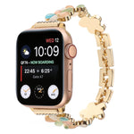 五瓣花鋅合金鍊錶帶，適用於 Apple Watch Series 4 44mm、Apple Watch Series 4 40mm、Apple Watch Series 3 38mm、Apple Watch Series 3 42mm、Apple Watch Series 2 42mm、Apple Watch Series 2 38mm