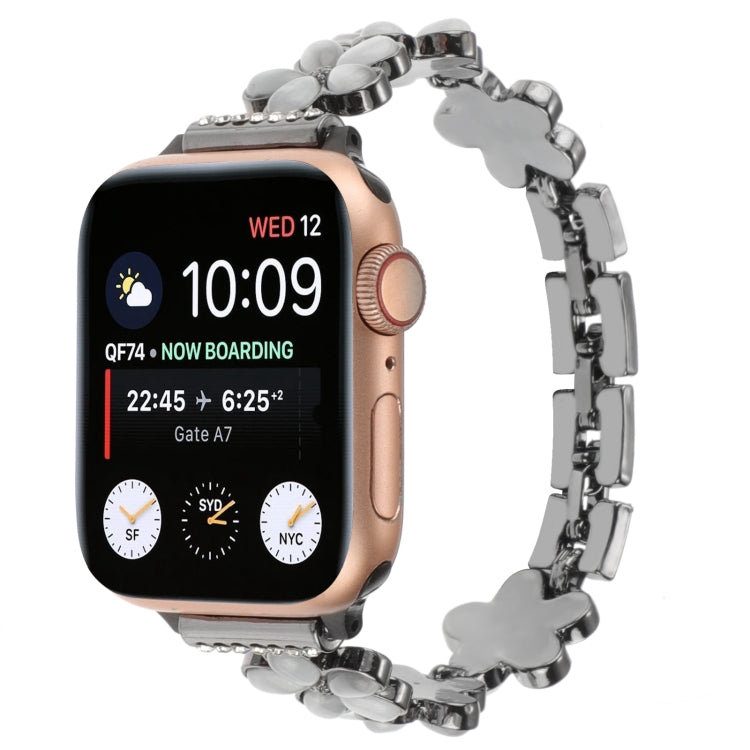 五瓣花鋅合金鍊帶錶帶，適用於 Apple Watch 42mm、Apple Watch 38mm