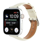 纖薄鱷魚皮錶帶，適用於 Apple Watch Series 8 41mm、Apple Watch Series 8 45mm、Apple Watch SE 2022 40mm、Apple Watch SE 2022 44mm、Apple Watch Series 7 41mm、Apple Watch Series 7 45mm