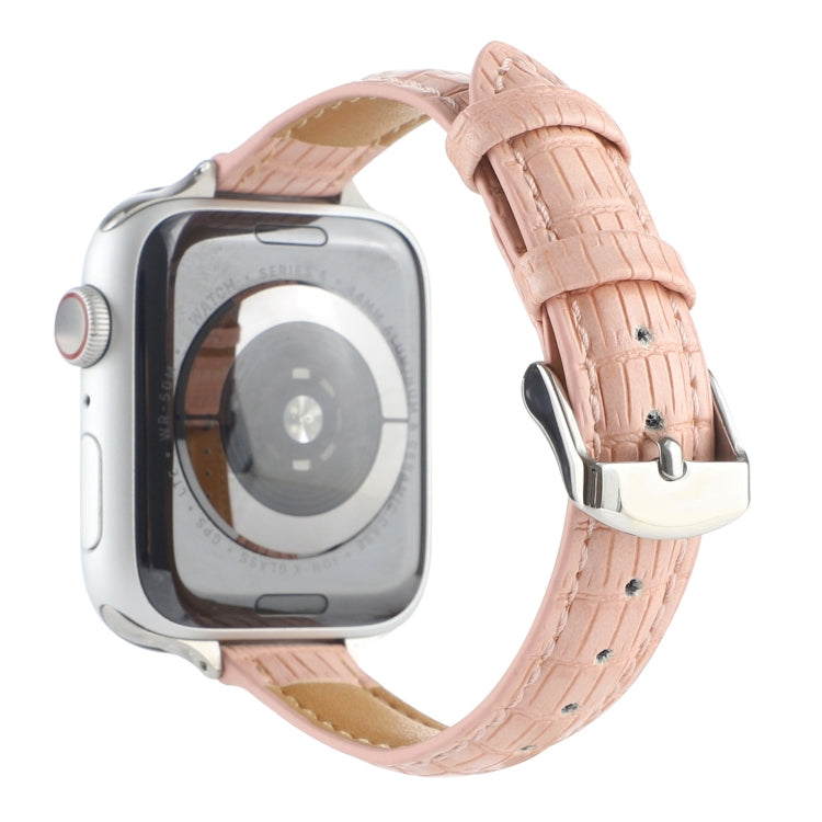 纖薄鱷魚皮錶帶，適用於 Apple Watch 42mm、Apple Watch 38mm
