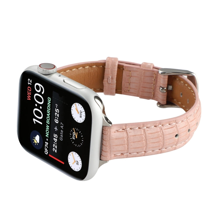 纖薄鱷魚皮錶帶，適用於 Apple Watch 42mm、Apple Watch 38mm