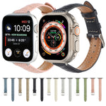 纖薄鱷魚皮錶帶，適用於 Apple Watch Series 8 41mm、Apple Watch Series 8 45mm、Apple Watch SE 2022 40mm、Apple Watch SE 2022 44mm、Apple Watch Series 7 41mm、Apple Watch Series 7 45mm