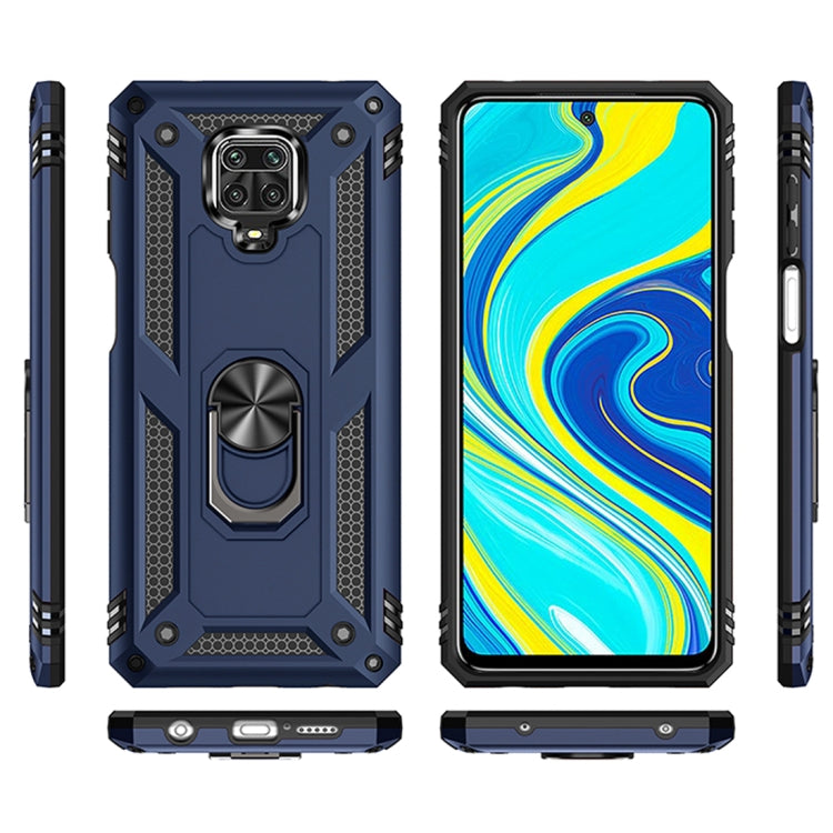 Shockproof TPU + PC Protective Case with 360 Degree Rotating Holder, For Xiaomi Redmi Note 9 Pro