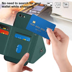 菱形紋理卡包 RFID 手機殼附長掛繩，適用於 iPhone SE 2022 / SE 2020、iPhone 13 Pro Max、iPhone 13 Pro、iPhone 13、iPhone 13 mini、iPhone 12、iPhone 12 Pro Max、iPhone 12 Pro