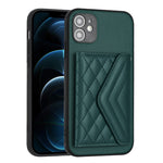 菱形紋理卡包 RFID 手機殼附長掛繩，適用於 iPhone 12 mini、iPhone 11 Pro Max、iPhone 11、iPhone 11 Pro、iPhone XS / X、iPhone XR、iPhone XS Max、iPhone 8 Plus / 7 Plus