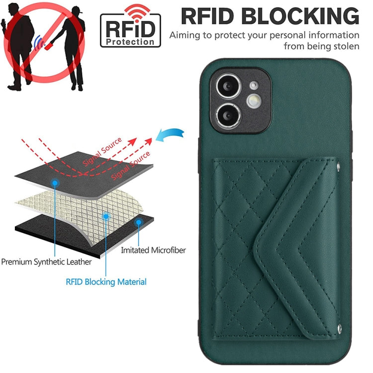 菱形紋理卡包 RFID 手機殼附長掛繩，適用於 iPhone 12 mini、iPhone 11 Pro Max、iPhone 11、iPhone 11 Pro、iPhone XS / X、iPhone XR、iPhone XS Max、iPhone 8 Plus / 7 Plus