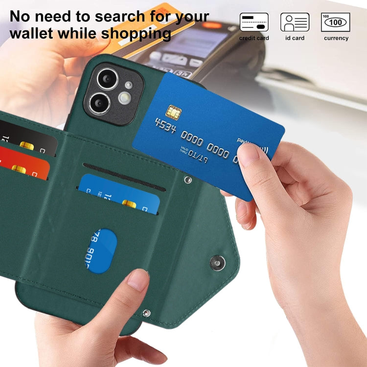 菱形紋理卡包 RFID 手機殼附長掛繩，適用於 iPhone 12 mini、iPhone 11 Pro Max、iPhone 11、iPhone 11 Pro、iPhone XS / X、iPhone XR、iPhone XS Max、iPhone 8 Plus / 7 Plus