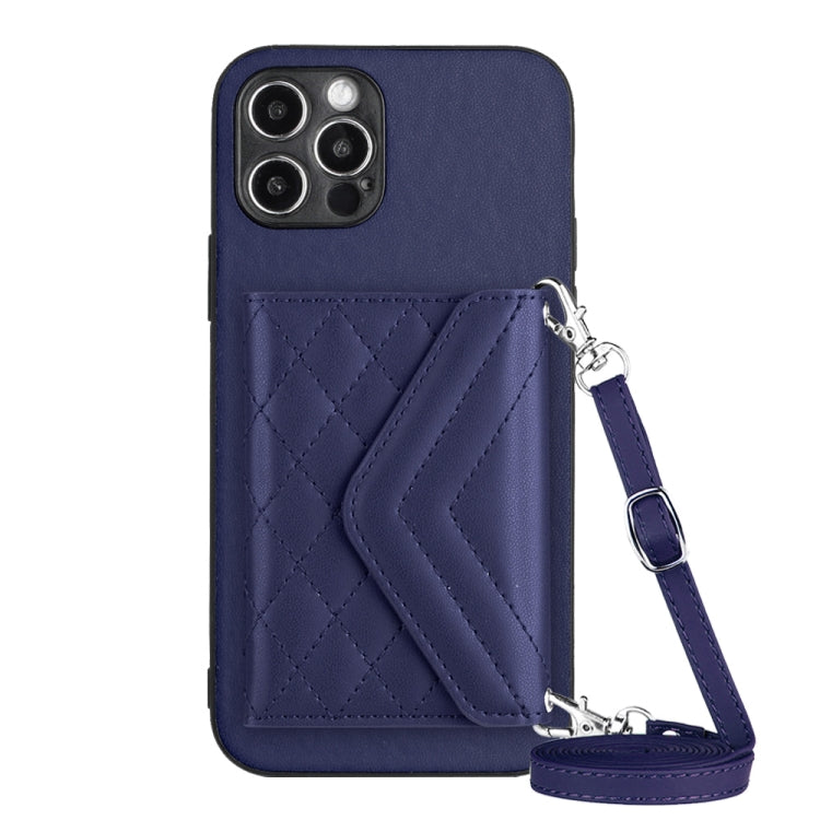 菱形紋理卡包 RFID 手機殼附長掛繩，適用於 iPhone SE 2022 / SE 2020、iPhone 13 Pro Max、iPhone 13 Pro、iPhone 13、iPhone 13 mini、iPhone 12、iPhone 12 Pro Max、iPhone 12 Pro