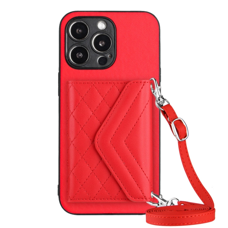 菱形紋理卡包 RFID 手機殼附長掛繩，適用於 iPhone SE 2022 / SE 2020、iPhone 13 Pro Max、iPhone 13 Pro、iPhone 13、iPhone 13 mini、iPhone 12、iPhone 12 Pro Max、iPhone 12 Pro