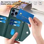 菱形紋理卡包 RFID 手機殼附長掛繩，適用於 iPhone 17 Pro Max、iPhone 17 Pro、iPhone 17、iPhone Air、iPhone 16 Pro Max、iPhone 16 Pro、iPhone 16 Plus、iPhone 16