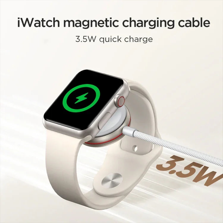 JOYROOM S-IW011 3.5W 磁吸無線充電器，適用於 Apple Watch 系列，長度：1.2m，S-IW011
