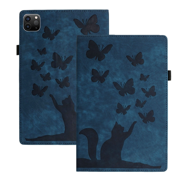 蝴蝶貓浮雕皮革平板保護套，適用於 iPad Air 13 2026 / 2025 / 2024，適用於 iPad Air 11 2026 / 2025 / 2024，適用於 iPad Pro 13 2025 / 2024，適用於 iPad Pro 11 2025 / 2024，適用於 iPad mini 2024 / 2021