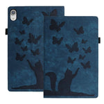 蝴蝶貓浮雕皮革平板保護套，適用於 iPad Air 13 2026 / 2025 / 2024，適用於 iPad Air 11 2026 / 2025 / 2024，適用於 iPad Pro 13 2025 / 2024，適用於 iPad Pro 11 2025 / 2024，適用於 iPad mini 2024 / 2021