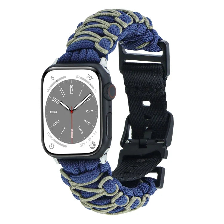 雙層編織傘繩扣錶帶，適用於 Apple Watch Series 4 44mm，適用於 Apple Watch Series 4 40mm，適用於 Apple Watch Series 3 38mm，適用於 Apple Watch Series 3 42mm，適用於 Apple Watch Series 2 42mm，適用於 Apple Watch Series 2 38mm，適用於 Apple Watch 42mm