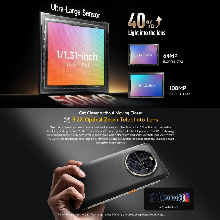 Ulefone Armor 23 超級耐用手機，6.78 吋 Android 13 MediaTek 天璣 8020 八核心最高 2.6GHz，網絡：5G，NFC，OTG，衛星訊息，12GB+512GB
