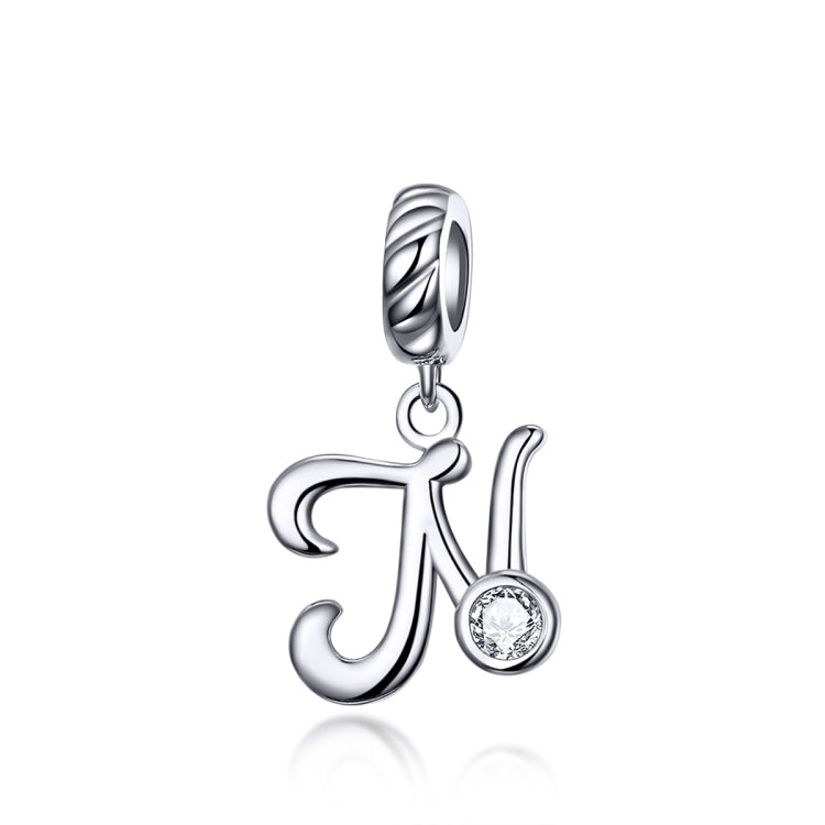 S925 Sterling Silver 26 English Letter Beads DIY Bracelet Necklace Accessories, A, B, C, D, E, F, G, H, I, J, K, L, M, N, O, P, Q, R, S, T, U, V, W, X, Y, Z