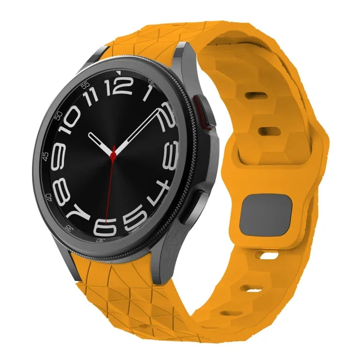 足球圖案反扣矽膠錶帶，適用於 Samsung Galaxy Watch 6 / 6 Classic