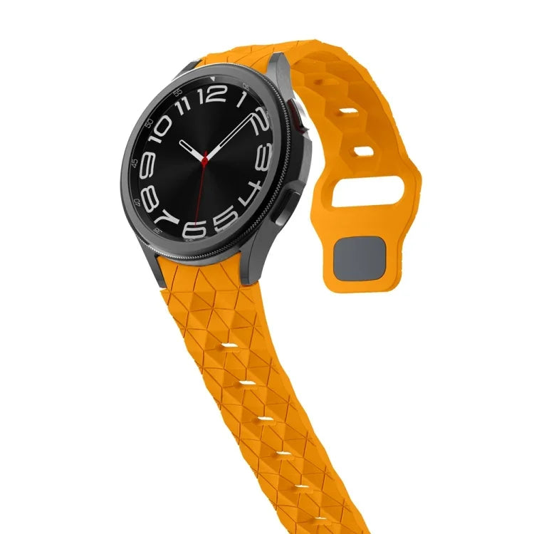 足球圖案反扣矽膠錶帶，適用於 Samsung Galaxy Watch 6 / 6 Classic