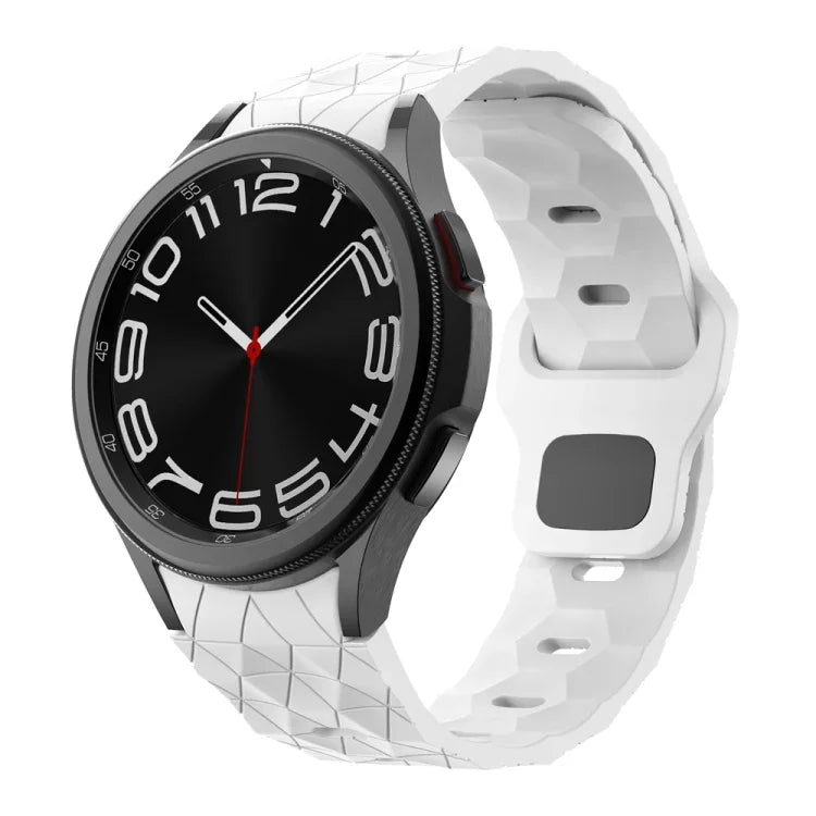 足球圖案反扣矽膠錶帶，適用於 Samsung Galaxy Watch 6 / 6 Classic