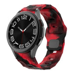 足球圖案反扣矽膠錶帶，適用於 Samsung Galaxy Watch 6 / 6 Classic
