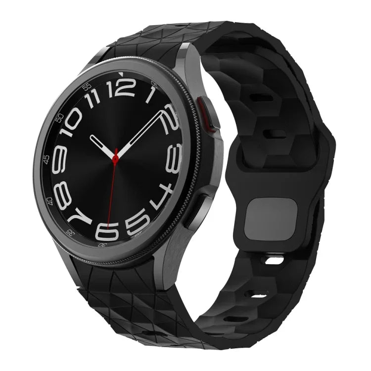 足球圖案反扣矽膠錶帶，適用於 Samsung Galaxy Watch 6 / 6 Classic