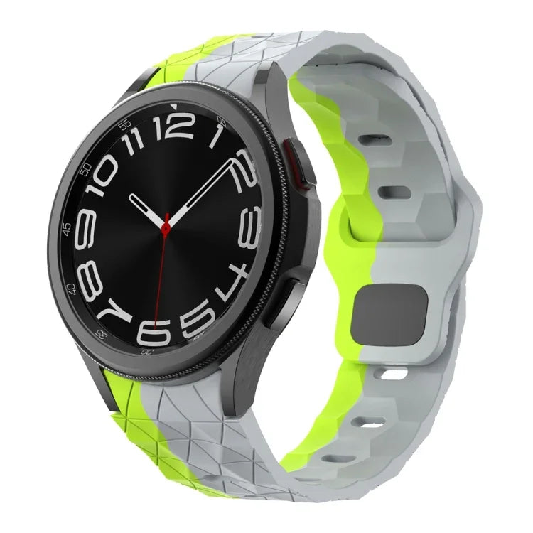 足球圖案反扣矽膠錶帶，適用於 Samsung Galaxy Watch 6 / 6 Classic