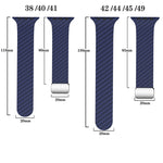 碳纖維磁吸銀色錶扣錶帶，適用於 Apple Watch Series 9 45mm，適用於 Apple Watch Series 9 41mm，適用於 Apple Watch Ultra 49mm