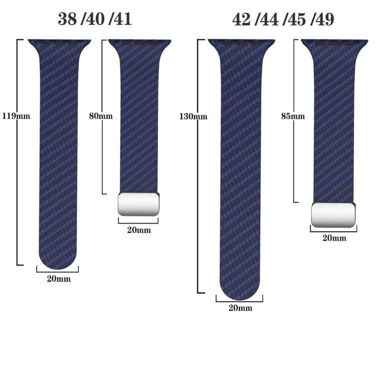 碳纖維磁吸銀色錶扣錶帶，適用於 Apple Watch Series 9 45mm，適用於 Apple Watch Series 9 41mm，適用於 Apple Watch Ultra 49mm