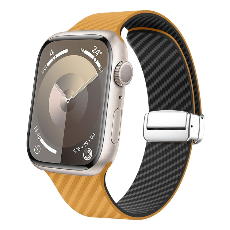 碳纖維磁吸銀色錶扣錶帶，適用於 Apple Watch Series 9 45mm，適用於 Apple Watch Series 9 41mm，適用於 Apple Watch Ultra 49mm