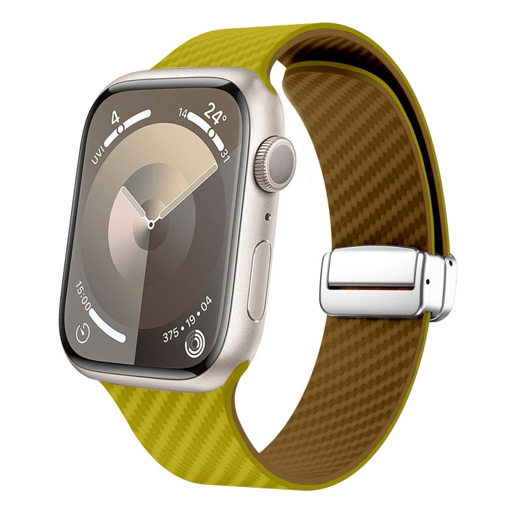 碳纖維磁吸銀色錶扣錶帶，適用於 Apple Watch Series 9 45mm，適用於 Apple Watch Series 9 41mm，適用於 Apple Watch Ultra 49mm